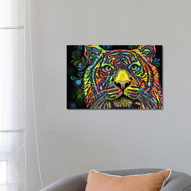 Tiger by Dean Russo - Wrapped Canvas Painting Latitude Vive Size: 45.72cm H x 66.04cm W x 1.905cm D on Productcaster.