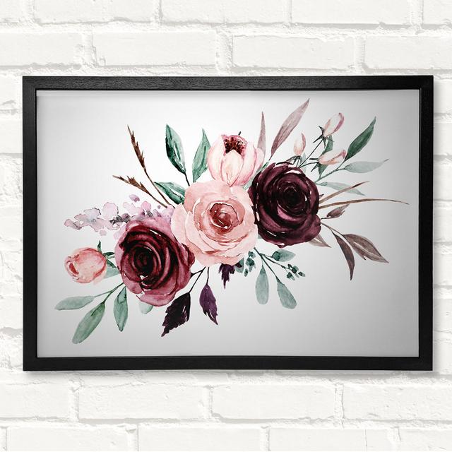 Trio Of Lovely Roses - Closed Corner Frame Art Prints on Wood ClassicLiving Size: 59.7cm H x 84.1cm W on Productcaster.