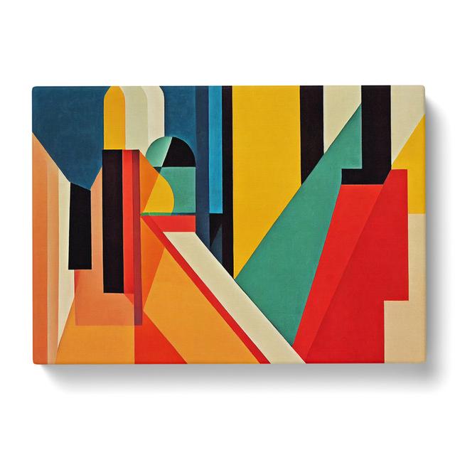 Favourable Modern Art - Wrapped Canvas Print Metro Lane Size: 35cm H x 50cm W x 3cm D on Productcaster.