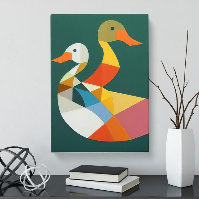 Dmitry Duck Cubism - Wrapped Canvas Print Brambly Cottage Size: 76cm H x 50cm W x 3cm D on Productcaster.