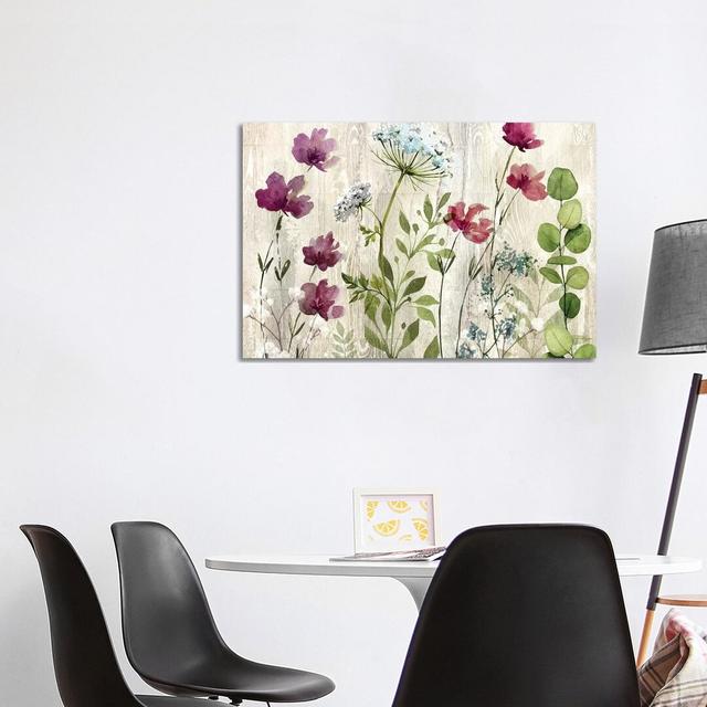 Meadow Flowers I by Conrad Knutsen - Wrapped Canvas Painting Latitude Run Size: 66.04cm H x 101.6cm W x 3.81cm D on Productcaster.