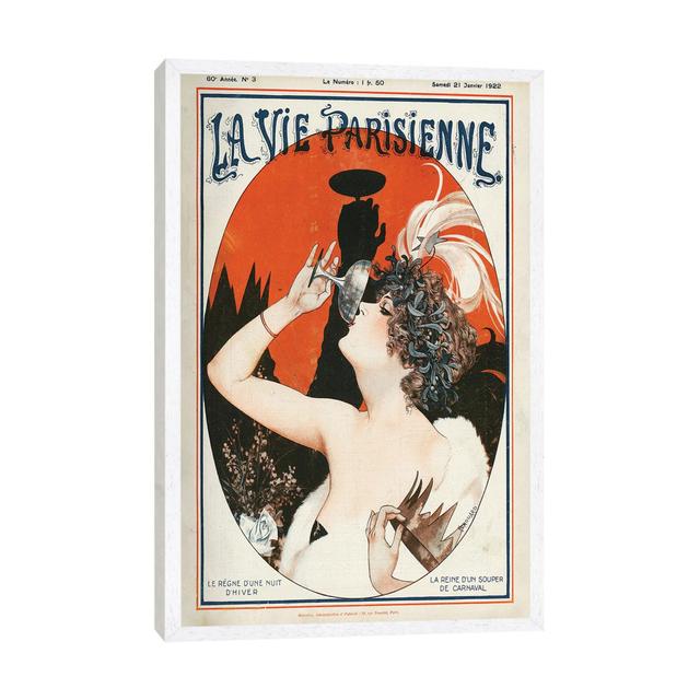 1922 La Vie Parisienne Magazin Cover von Cheri Herouard - Galerie Giclée auf Leinwand Marlow Home Co. Format: Weiß gerahmt, Größe: 101,06 cm H x 66,04 on Productcaster.