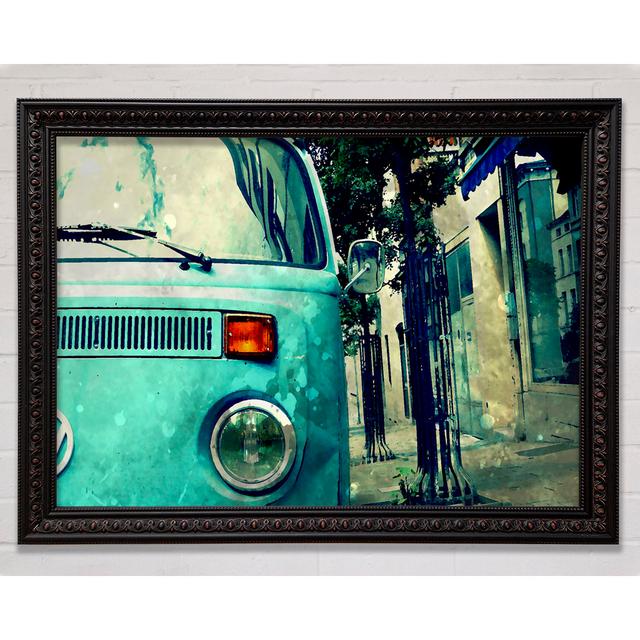 Retro Vw Camper Van - Single Picture Frame Art Prints Bright Star Size: 21.1cm H x 29.7cm W x 3cm D on Productcaster.