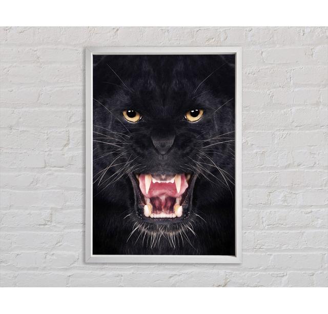 Panther Roar - Single Picture Frame Art Prints on Canvas Ebern Designs Size: 84.1cm H x 59.7cm W x 3.3cm D on Productcaster.