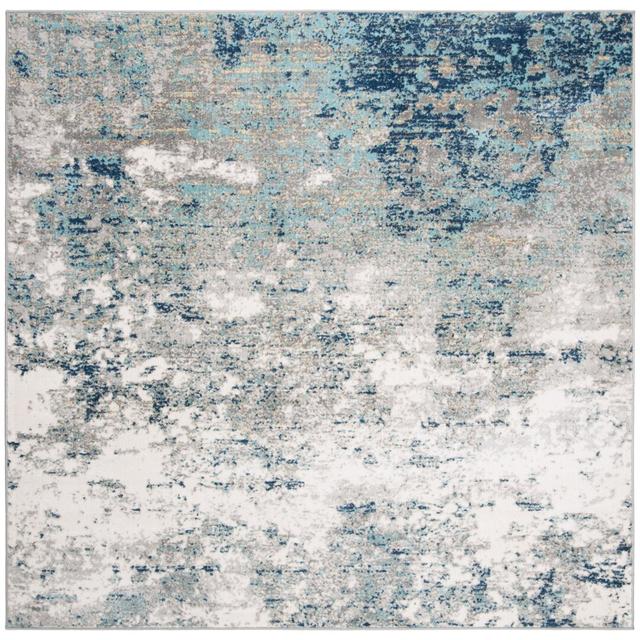 Odin Abstract Gray Area Rug Trent Austin Design Rug Size: Square 152cm on Productcaster.