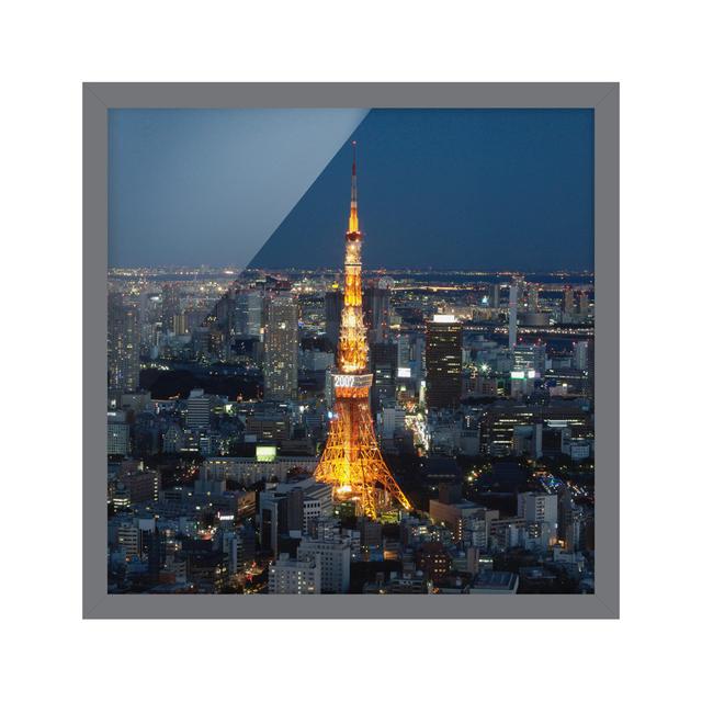 Tokyo Tower - Picture Frame Photograph Ebern Designs Frame Option: Grey Framed, Size: 70cm H x 70cm W x 2cm D on Productcaster.