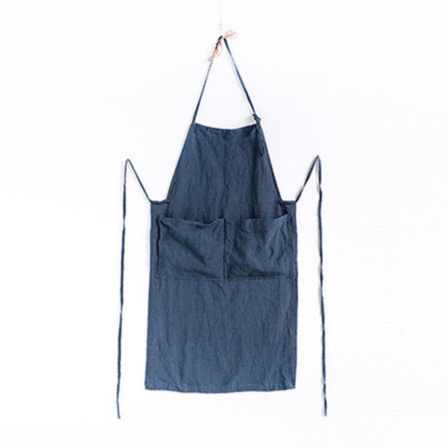 Natural Linen Apron, Basic Kitchen Linen Apron, Full Apron Latitude Run Colour: Ivory on Productcaster.