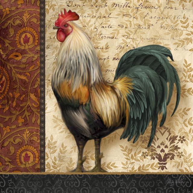 French Rooster I Fleur De Lis Living Size: 51cm H x 51cm W on Productcaster.