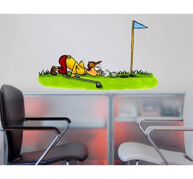 Wandtattoo Golfer Kreativ East Urban Home Größe: 122 cm H x 209 cm B on Productcaster.