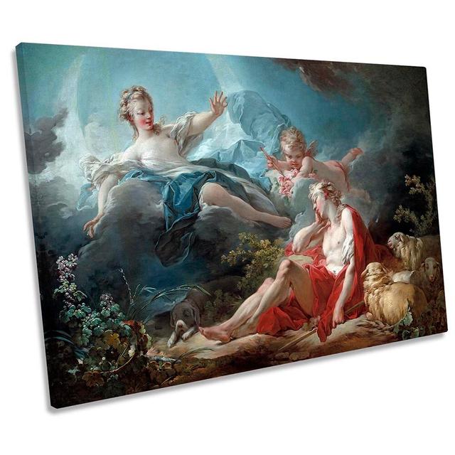 Jean-Honore Fragonard Diana And Endymion - Wrapped Canvas Print Astoria Grand Size: 30.5cm H x 45.7cm W x 2cm D on Productcaster.