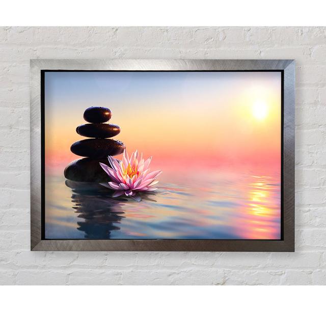 Zen Stones Lilly - Single Picture Frame Art Prints Bright Star Size: 100cm H x 141.4cm W x 3.4cm D on Productcaster.