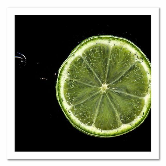 'Slice Green Lemon' - Wrapped Canvas Graphic Art Print Latitude Run Size: 90cm H x 90cm W on Productcaster.