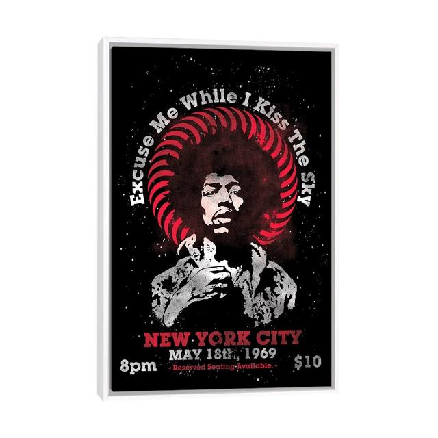 Jimi Hendrix Experience 1969 U.S. Tour at Madison Square Garden Tribute Poster by Radio Days - Graphic Art Print on Canvas George Oliver Size: 101.6cm on Productcaster.