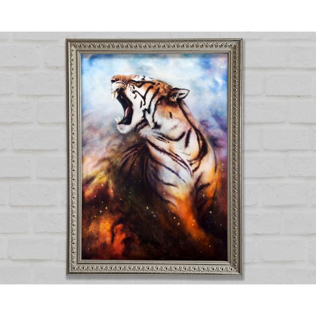 Roaring Tiger Framed Print Latitude Vive Size: 21cm H x 29.7cm W on Productcaster.