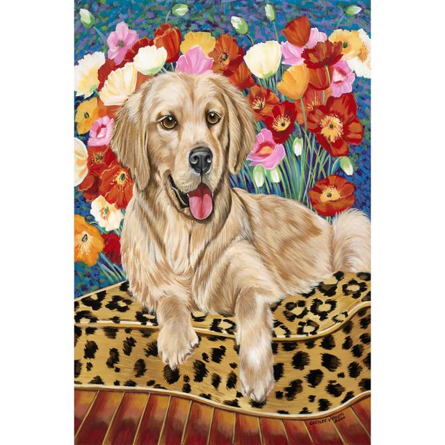 Golden Boy Retriever by Carolee Vitaletti - Wrapped Canvas Painting Rosalind Wheeler Size: 76cm H x 51cm W x 3.8cm D on Productcaster.