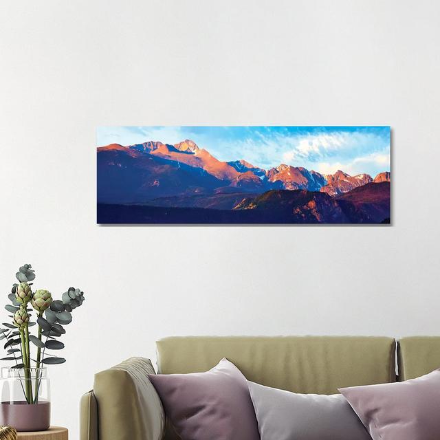 Mountainscape Panorama by James Mcloughlin - Wrapped Canvas Panoramic Art Prints Union Rustic Size: 40.64 cm H x 121.92 cm W x 1.91 cm D on Productcaster.