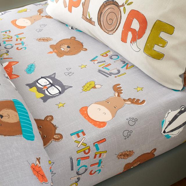 Woodland Adventure Fitted Sheet Catherine Lansfield Size: Single (3') on Productcaster.