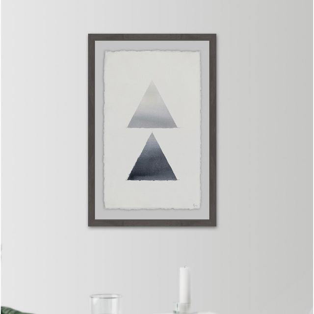 Ombre Triangle by Eyre Tarney - Picture Frame Painting Print on Paper East Urban Home Size: 91cm H x 61cm W x 4cm D on Productcaster.