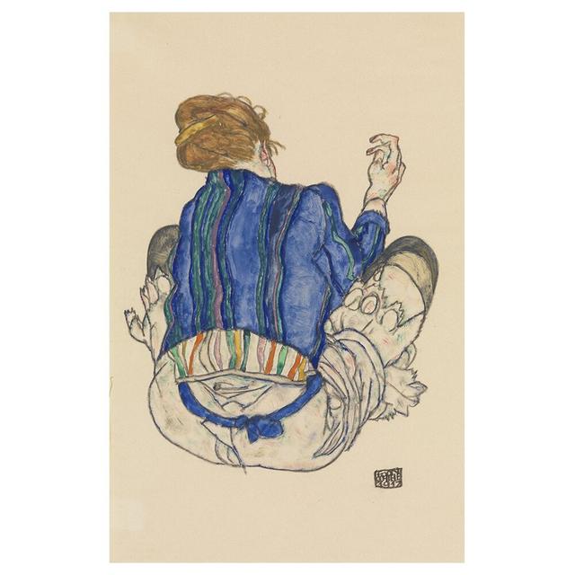 Leinwandbild Seated Woman (Back Side) von Egon Schiele Marlow Home Co. on Productcaster.