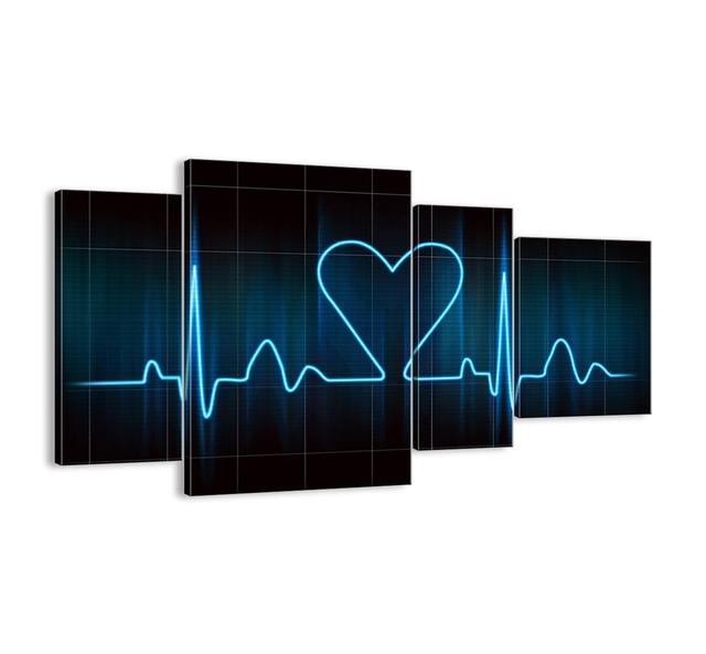 In the Rhythm of the Heart - 4 Piece Unframed Graphic Art Print Set on Canvas Brayden Studio Size: 70cm H x 120cm W x 1.8cm D on Productcaster.