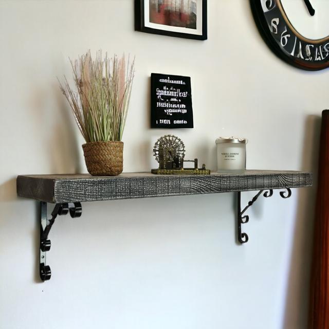 Callihan Bracket Shelf Marlow Home Co. Size: 24cm H x 100cm W x 22.5cm D on Productcaster.