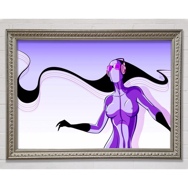 Abstract Purple Alien Framed Print Bright Star Size: 42cm H x 59.7cm W on Productcaster.