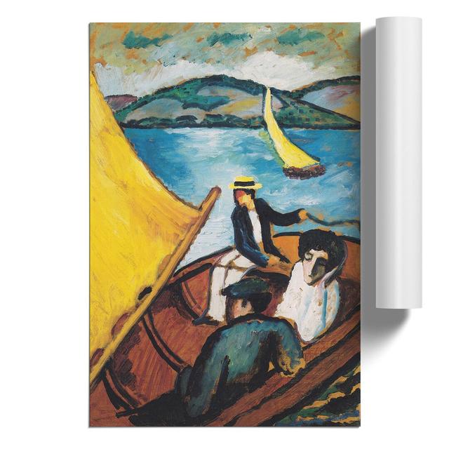 Sailing Boat on the Tegernsee by August Macke - Unframed Painting East Urban Home Size: 30cm H x 21cm W x 0.1cm D on Productcaster.