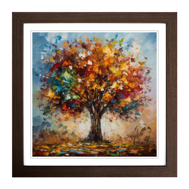 Tree Palette Knife No.1 - Single Picture Frame Print on Wood Marlow Home Co. Format: Walnut on Productcaster.