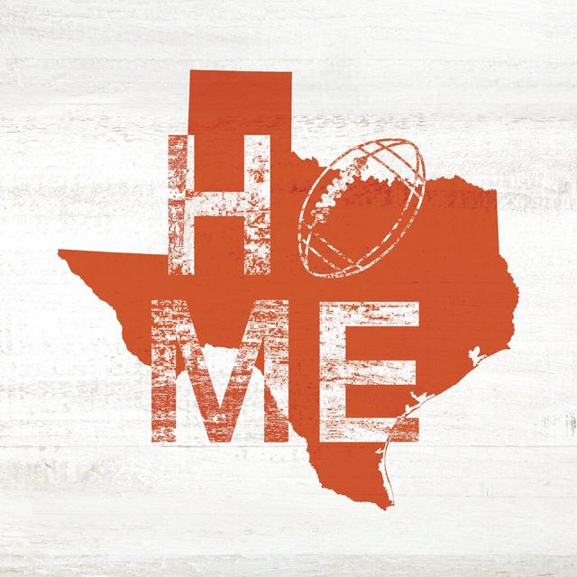 Home Football Longhorns - Wrapped Canvas Art Prints Ebern Designs Size: 51cm H x 51cm W on Productcaster.