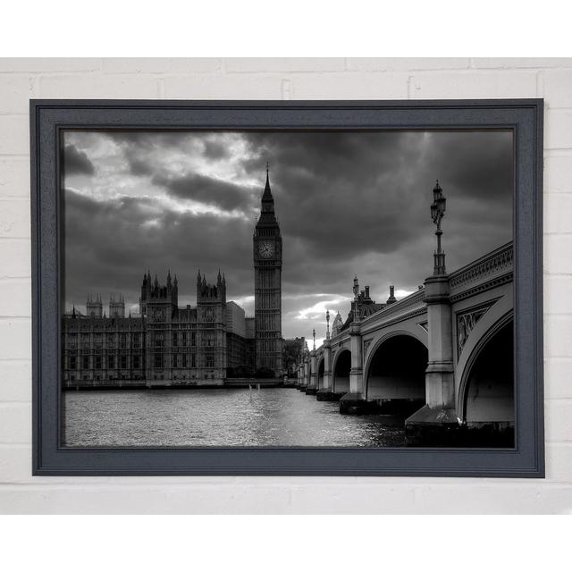 Westminster Black And White Framed Print Rosalind Wheeler Size: 42cm H x 59.7cm W x 1.5cm D on Productcaster.