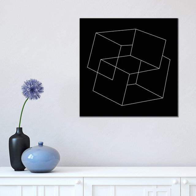 Cube Illusion - Wrapped Canvas Print Metro Lane Size: 45.72cm H x 45.72cm W x 1.91cm D on Productcaster.