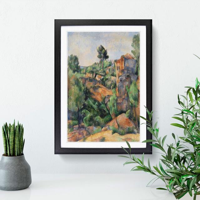 Bibemus Quarry by Paul Cezanne - Picture Frame Painting East Urban Home Size: 65cm H x 48cm W x 2cm D, Frame Option: Black on Productcaster.