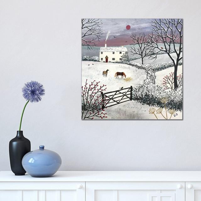 Winter Grazing by Jo Grundy - Wrapped Canvas Painting Print iCanvas Size: 45.72cm H x 45.72cm W x 1.91cm D on Productcaster.