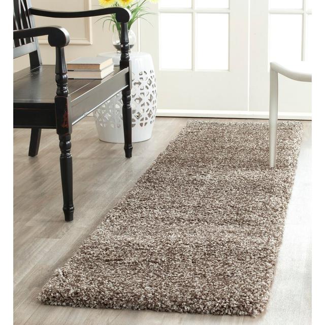 Ariyah Hooked Grey Rug Ebern Designs Rug Size: Runner 62 x 240cm on Productcaster.