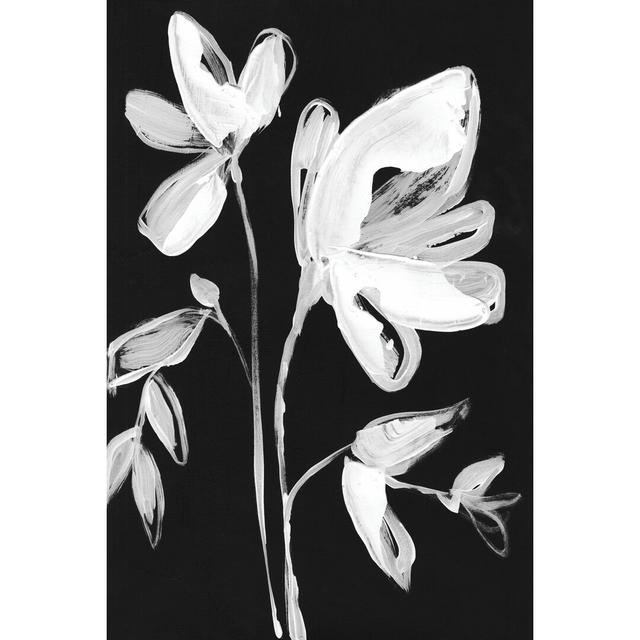 White Whimsical Flowers II by Jennifer Goldberger - Wrapped Canvas Painting Marlow Home Co. Size: 76cm H x 51cm W on Productcaster.