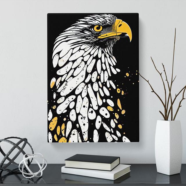 Fullerton Eagle Splatter Vol.2 - Wrapped Canvas Print Alpen Home Size: 60cm H x 40cm W x 3cm D on Productcaster.