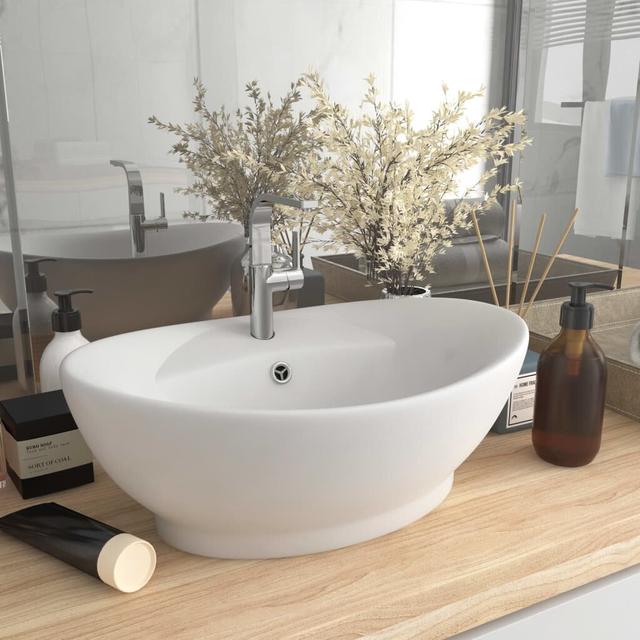 Belfry Bathroom Pearlene 390mm W Ceramic Oval Sink with Overflow Belfry Bathroom Finish: White on Productcaster.