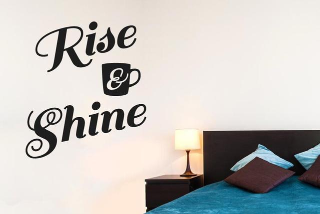 Rise and Shine Wall Sticker East Urban Home Colour: Orange, Size: Medium on Productcaster.