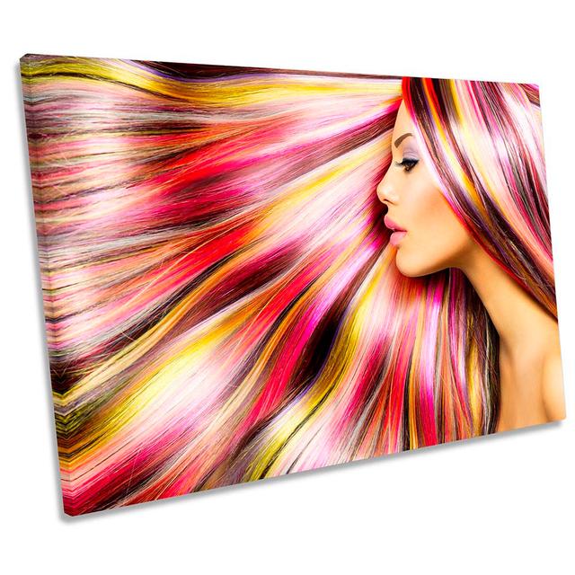 Hair Dressers Beauty Salon - Wrapped Canvas Photograph Canora Grey Size: 91.4cm H x 137.2cm W on Productcaster.