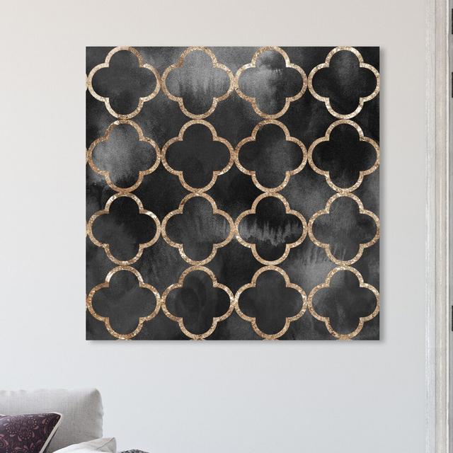 'Kelly Quatrefoil' Graphic Art on Wrapped Canvas East Urban Home Size: 24 cm H x 24 cm W x 3.8 cm D on Productcaster.