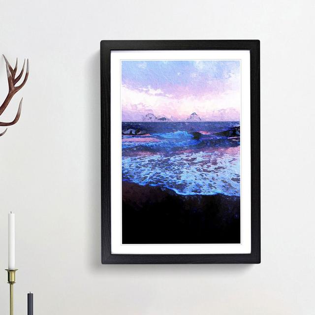 Pretty Beach Sunset - Picture Frame Painting Print East Urban Home Frame Option: Black Framed, Size: 36cm H x 27cm W x 2cm D on Productcaster.