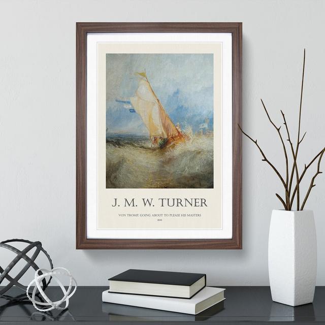 Ship at Sea - Picture Frame Painting East Urban Home Frame Option: Walnut, Size: 36cm H x 27cm W x 2cm D on Productcaster.