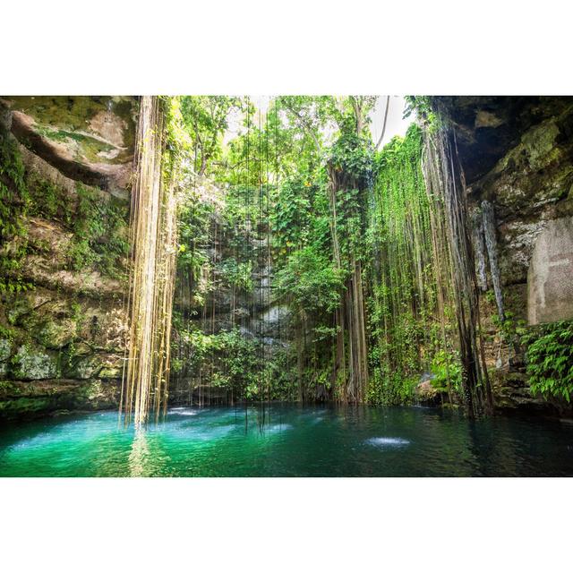 General View Of Ik-Kil Cenote In Yucatan, Mexico Union Rustic Size: 30cm H x 46cm W on Productcaster.