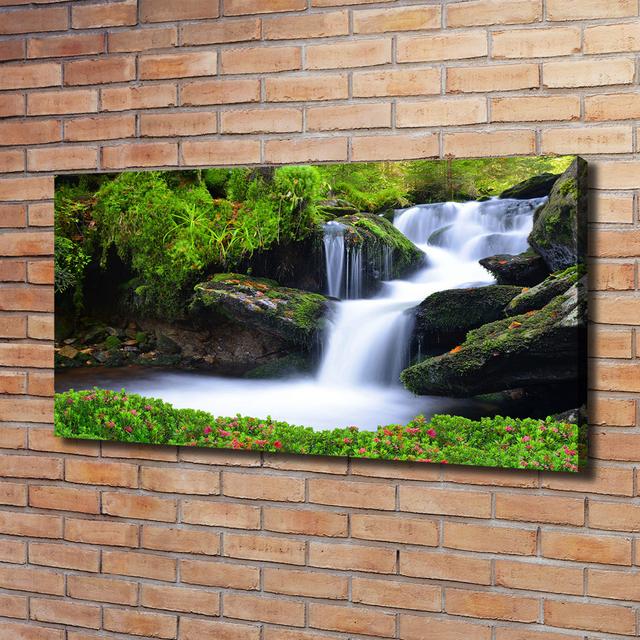 Waterfall in the Forest - Unframed Art Prints on Canvas Union Rustic on Productcaster.