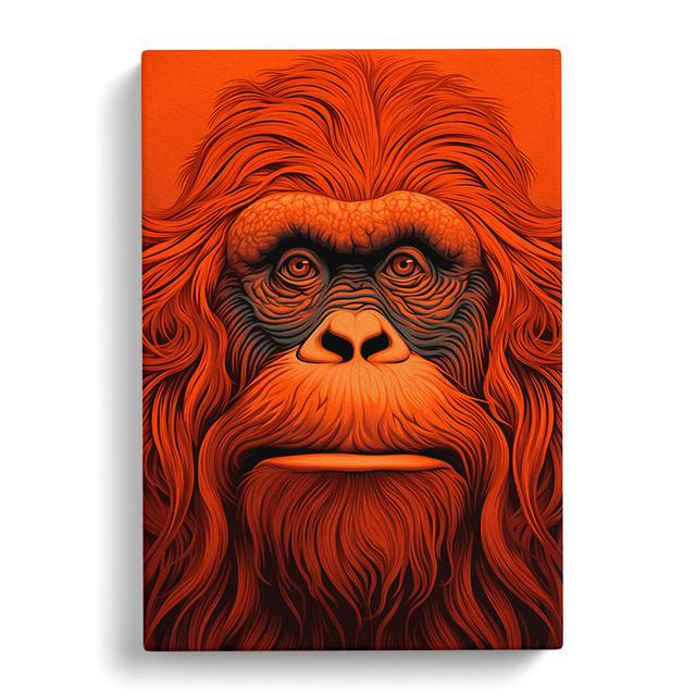 Orangutan Op - No Frame Art Prints Latitude Vive Size: 50cm H x 35cm W x 3cm D on Productcaster.