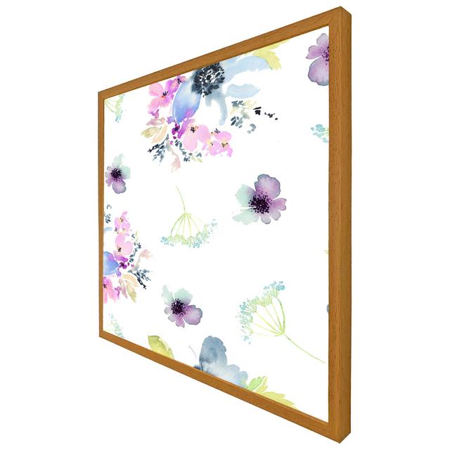 Konawa Watercolour Flowers - Print ClassicLiving Format: Oak Framed, Size: 76cm H x 76cm W x 4cm D on Productcaster.