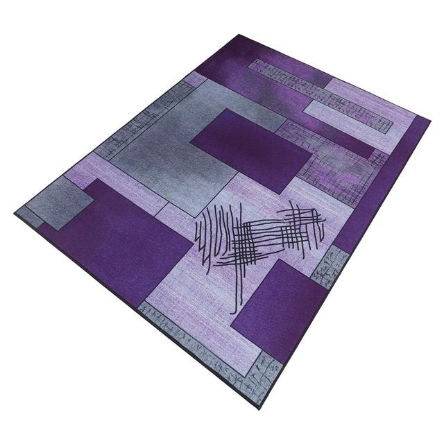 Azirah Abstract Violet Area Rug Metro Lane Rug Size: Rectangle 80 x 150cm on Productcaster.