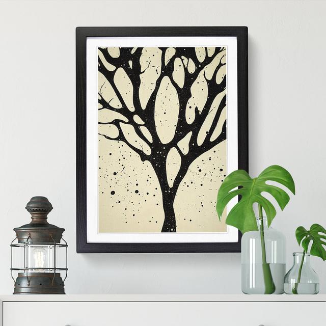 Pear Tree Splatter Vol.3 - Single Picture Frame Painting Marlow Home Co. Frame Option: Black, Size: 46cm H x 34cm W x 2cm D on Productcaster.