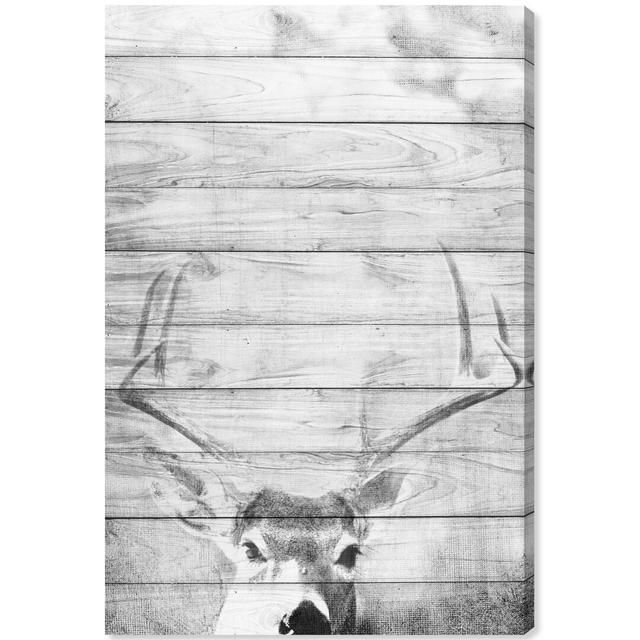 'Deer in the Winter' Graphic Art Print on Wood Oliver Gal Size: 61cm H x 41cm W on Productcaster.