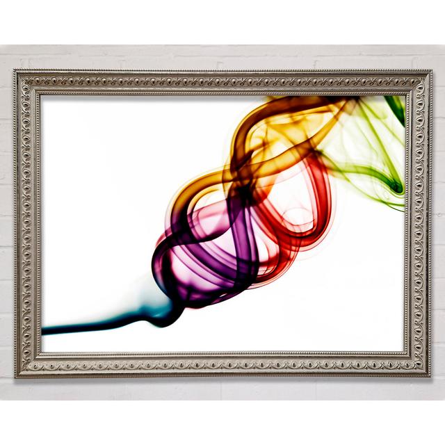 Rainbow Smoke Coil Framed Print Ivy Bronx Size: 59.7cm H x 84.1cm W x 3cm D on Productcaster.